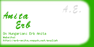 anita erb business card